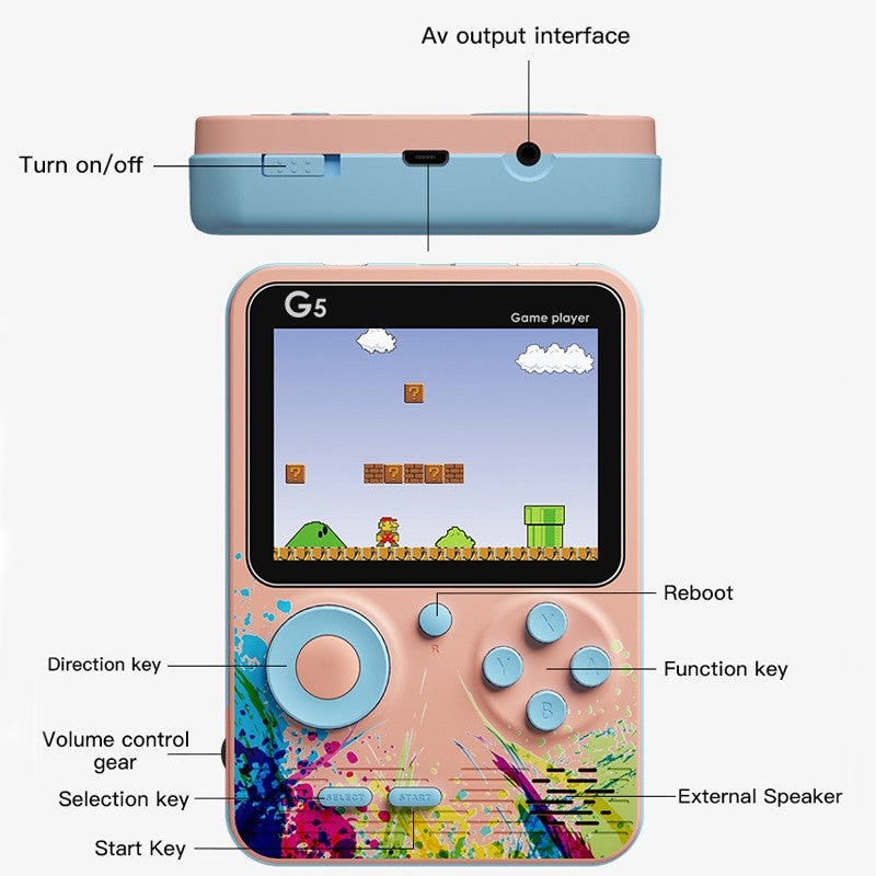 G5 Retro Game Console with Built-in 500 Nostalgic Games for Kids - Univercell