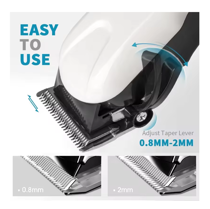 BRAND NEW Mens Trimmer with Adjutable Blade, LED Display, 4 Length Combs Hair Clipper - Univercell