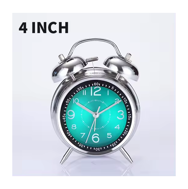 Quartz Retro Analogue "ALARM CLOCK" Night Light Table Clock Alarm for Heavy Sleeper - Univercell