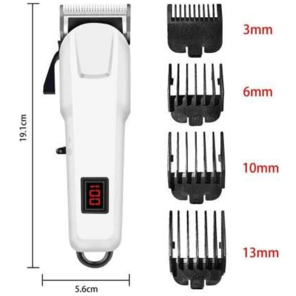 BRAND NEW Mens Trimmer with Adjutable Blade, LED Display, 4 Length Combs Hair Clipper - Univercell