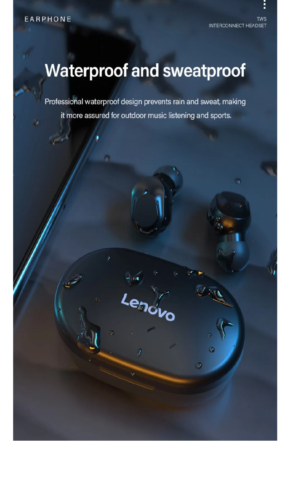 Lenovo XT91 TWS In-Ear Earphone BT 5.0 Headphone - Univercell