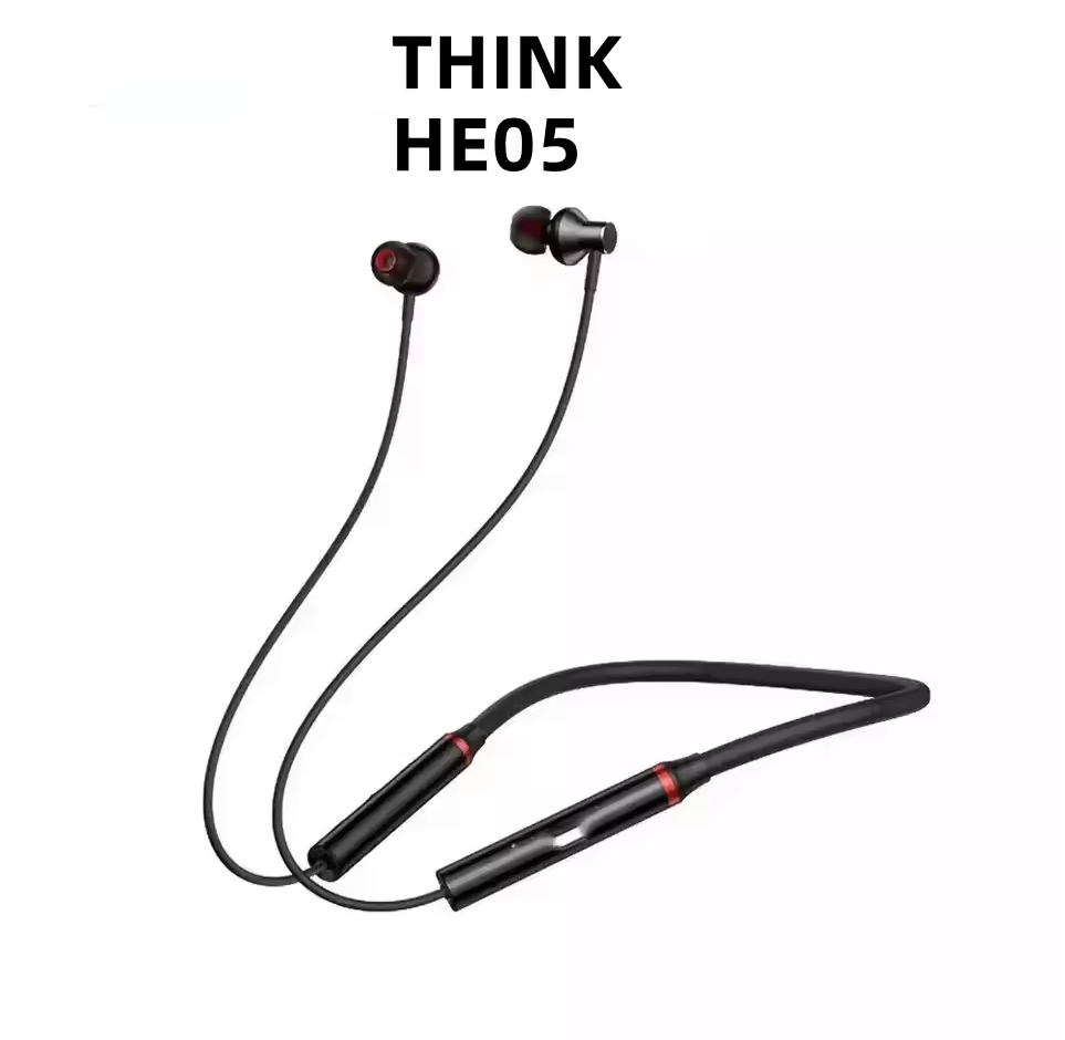 Lenovo HE05 Earphone Bluetooth 5.0 Wireless Headset Magnetic Neckband Headphone - Univercell