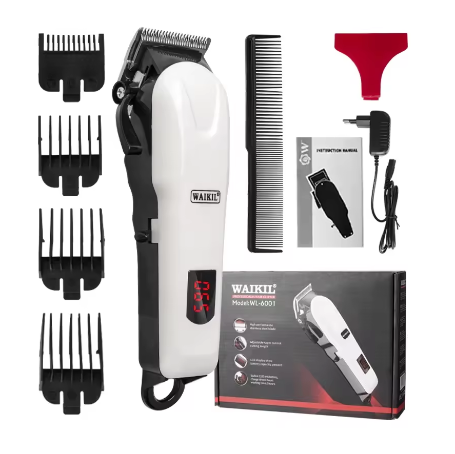 BRAND NEW Mens Trimmer with Adjutable Blade, LED Display, 4 Length Combs Hair Clipper - Univercell