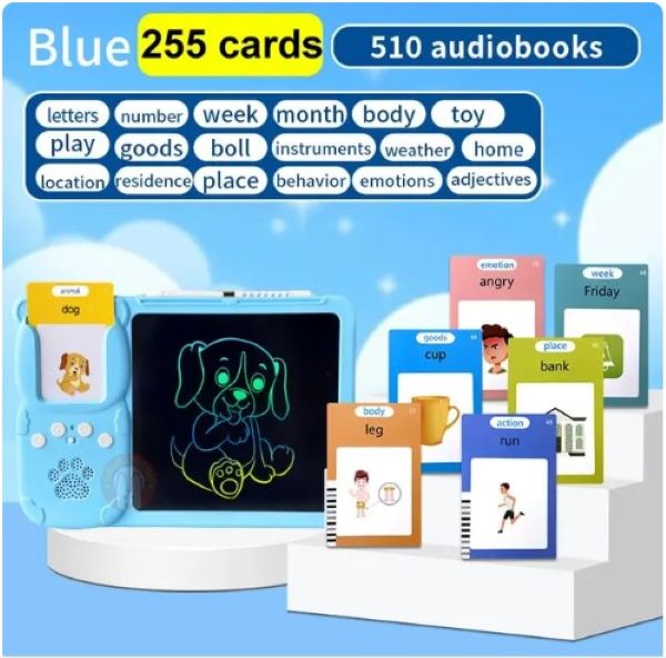 255 Talking Flash Cards & Writing Tablet 2-In-1, Kids Toddler Flash for Kids - Univercell