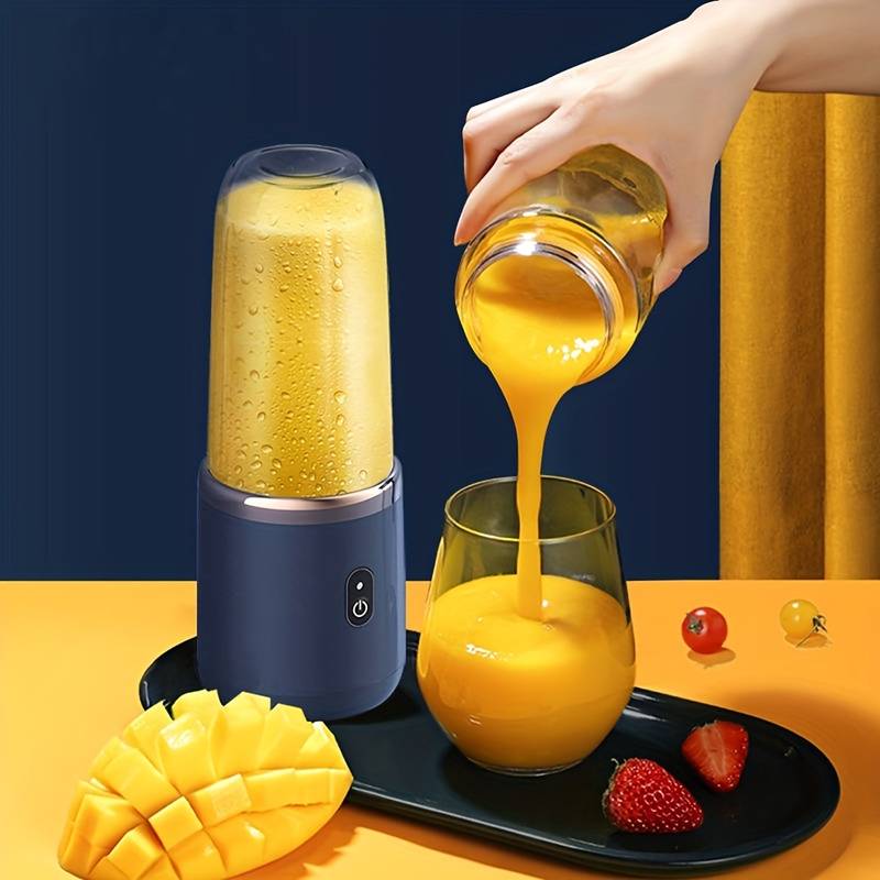 400ml Portable Charging Small Juicer, Household Multifunctional Juicer Cup, Wireless Portable Juicing - Univercell