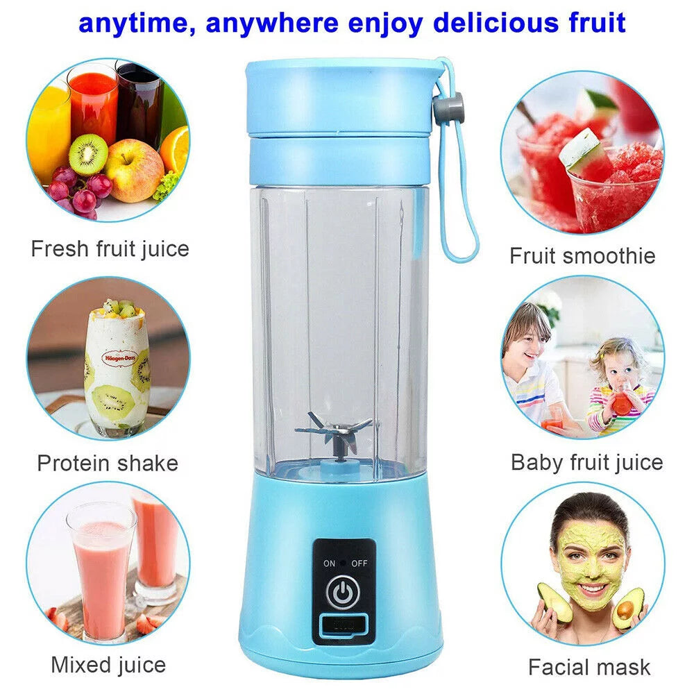 380ml Portable Personal Blender, Mini Juicer Cup USB Rechargeable and Personal Size Blender Smoothies Mixer - Univercell