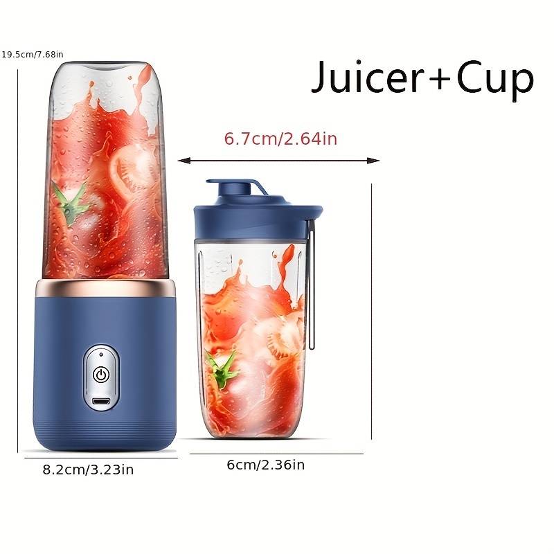 400ml Portable Charging Small Juicer, Household Multifunctional Juicer Cup, Wireless Portable Juicing - Univercell