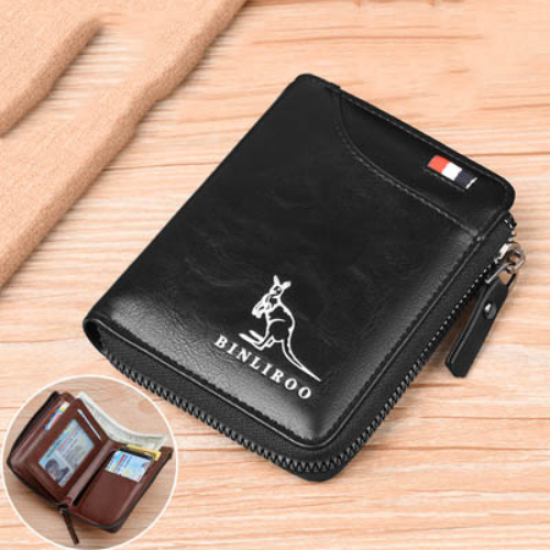 Men's Leather Wallet RFID Blocking, Credit card holder and Zipper Wallet for Men's - Univercell