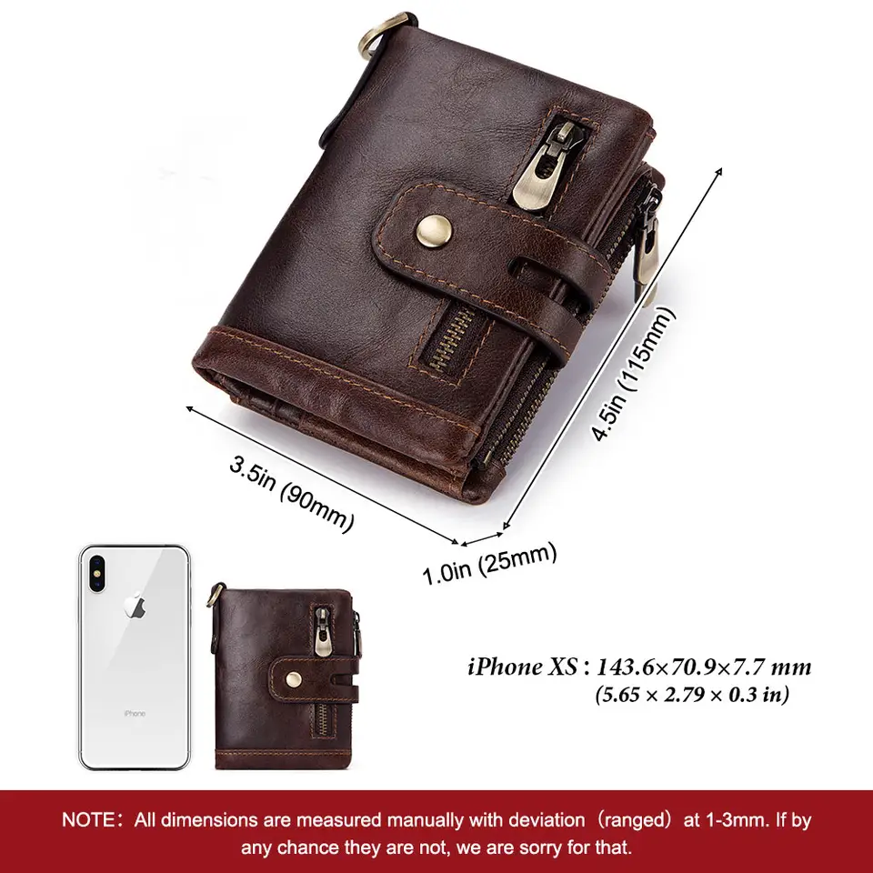 Genuine Leather RFID Protection, Multi card Holder n Zipper wallet for Men's - Univercell